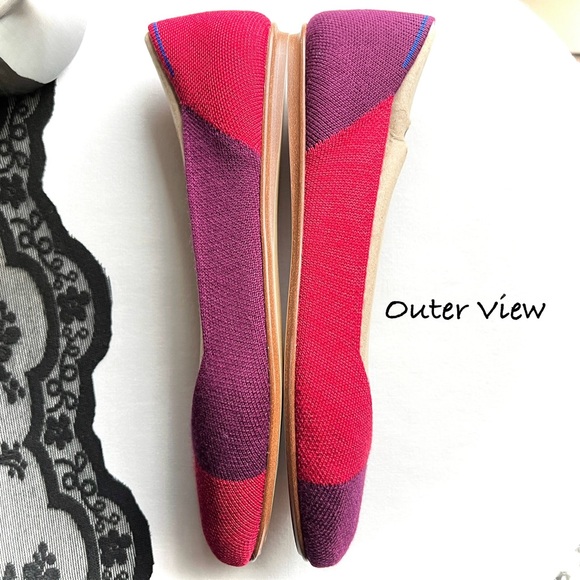 New ROTHY’S x Marta Ferri Cherry Violet Ltd Edition Merino Wool Square Toe 9 - Picture 3 of 12